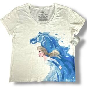 Disney Parks Frozen 2 Elsa & Nokk Scoop Neck Tshirt‎ NEW Women's XL Lightweight
